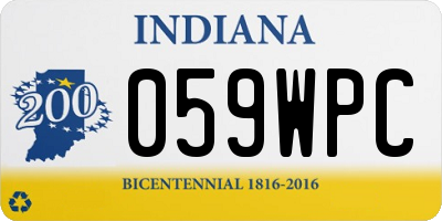 IN license plate 059WPC