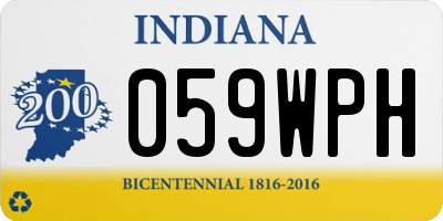 IN license plate 059WPH