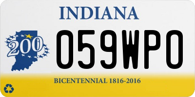 IN license plate 059WPO
