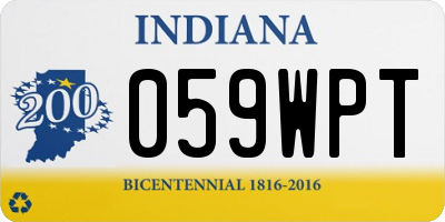 IN license plate 059WPT