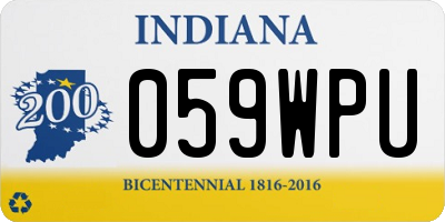 IN license plate 059WPU