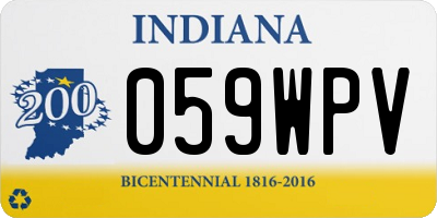IN license plate 059WPV