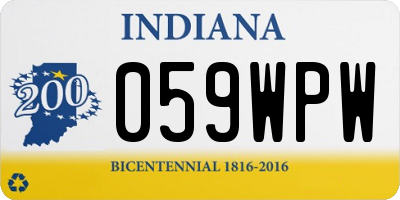 IN license plate 059WPW
