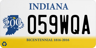 IN license plate 059WQA