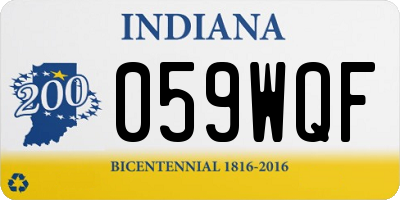 IN license plate 059WQF