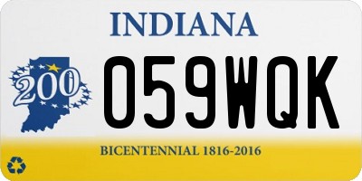 IN license plate 059WQK
