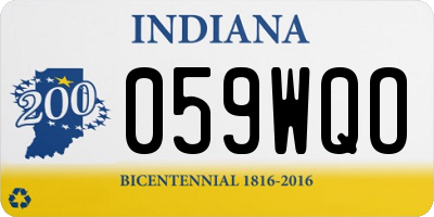 IN license plate 059WQO