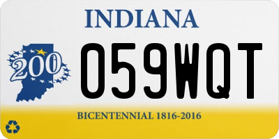 IN license plate 059WQT