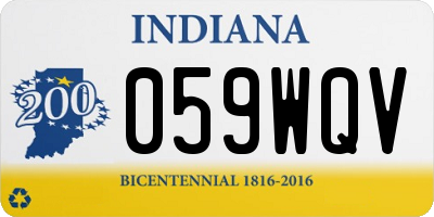IN license plate 059WQV