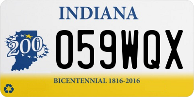 IN license plate 059WQX