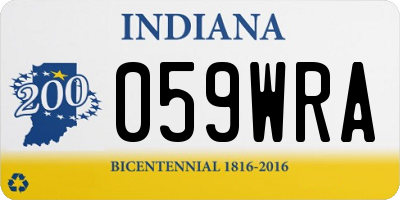 IN license plate 059WRA