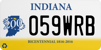 IN license plate 059WRB