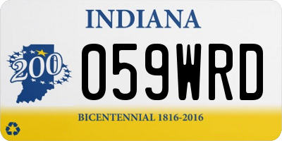 IN license plate 059WRD