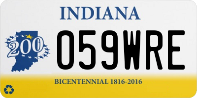 IN license plate 059WRE
