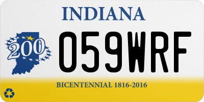 IN license plate 059WRF
