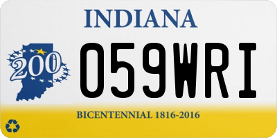 IN license plate 059WRI
