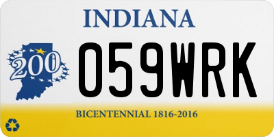 IN license plate 059WRK