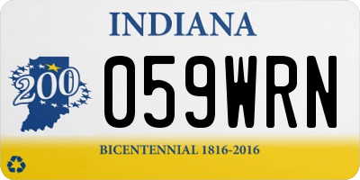 IN license plate 059WRN