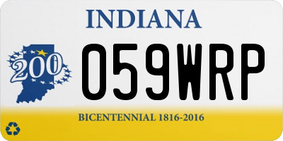IN license plate 059WRP