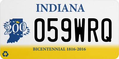 IN license plate 059WRQ