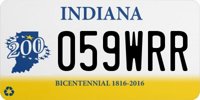 IN license plate 059WRR