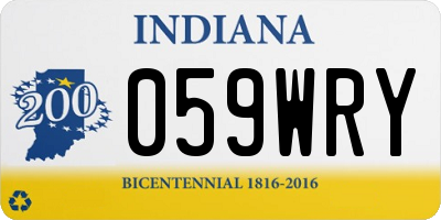 IN license plate 059WRY