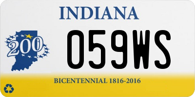 IN license plate 059WS