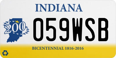 IN license plate 059WSB