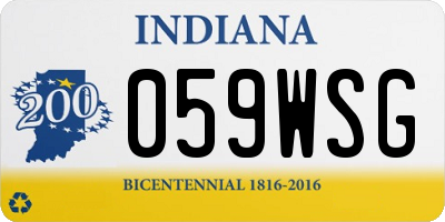 IN license plate 059WSG