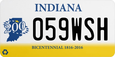 IN license plate 059WSH