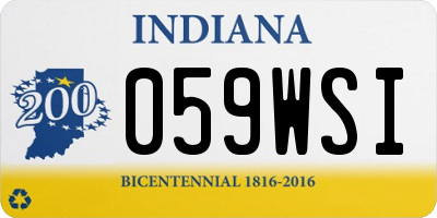 IN license plate 059WSI