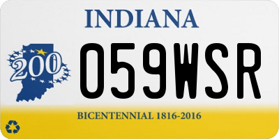 IN license plate 059WSR
