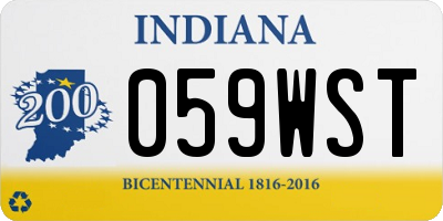IN license plate 059WST