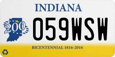 IN license plate 059WSW