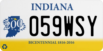 IN license plate 059WSY