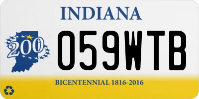IN license plate 059WTB