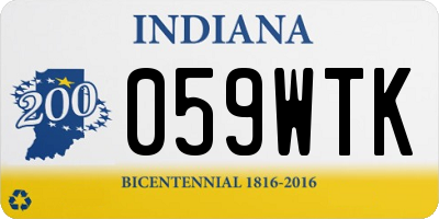 IN license plate 059WTK