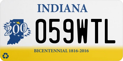 IN license plate 059WTL