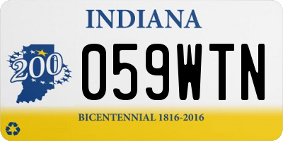 IN license plate 059WTN
