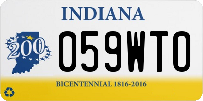 IN license plate 059WTO