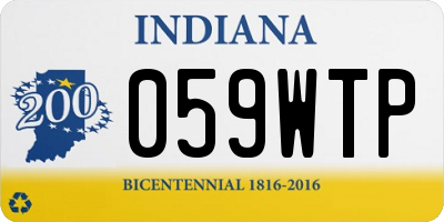 IN license plate 059WTP