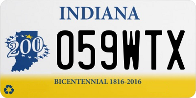 IN license plate 059WTX