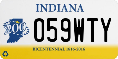 IN license plate 059WTY