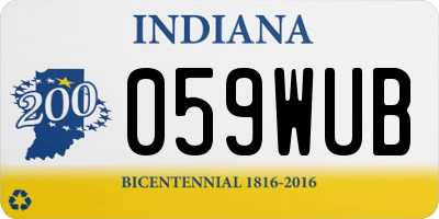 IN license plate 059WUB