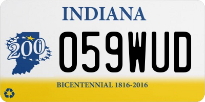 IN license plate 059WUD