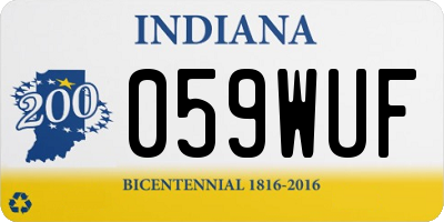 IN license plate 059WUF