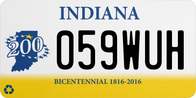IN license plate 059WUH