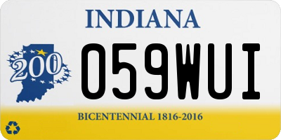 IN license plate 059WUI