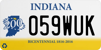 IN license plate 059WUK