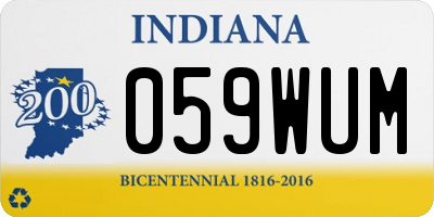 IN license plate 059WUM